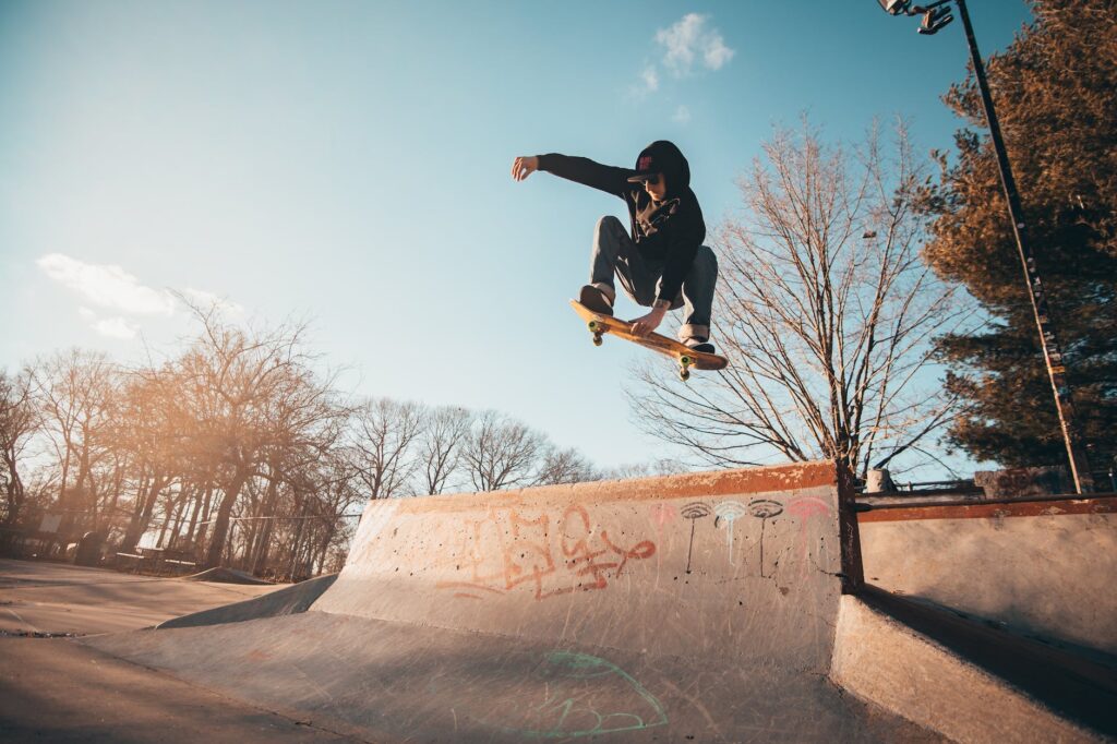 man doing a skateboard trick