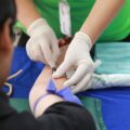 person getting his blood check