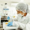 laboratory worker doing tests