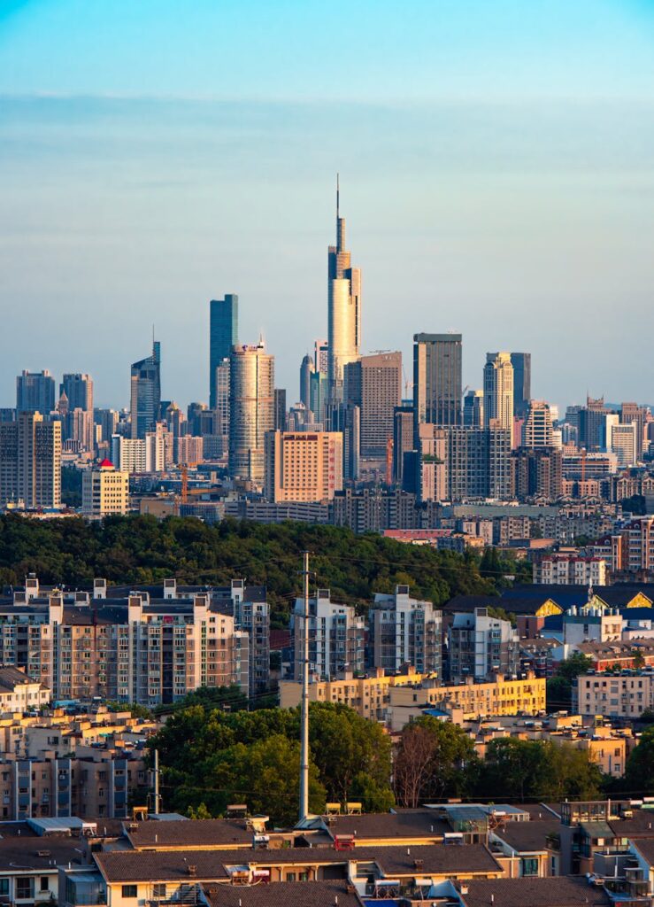 view of the downtown of frankfurt